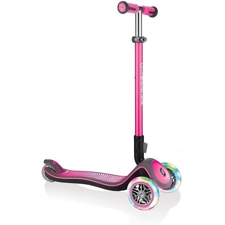 GLOBBER Globber 444-410 Elite Deluxe Scooter with Lights; Deep Pink 444-410